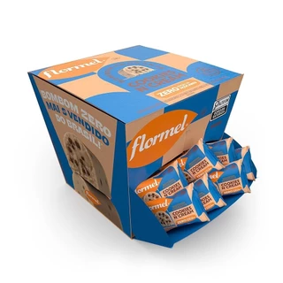 Bombom De Chocolate Branco, Com Gotas De Cookie De Chocolate , Zero Açúcar Flormel Caixa com 216g