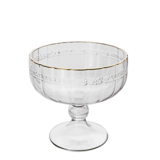 Jogo de 6 Taças de Sobremesa Cristal Imperial Fio de Ouro 200ml Lyor 5748