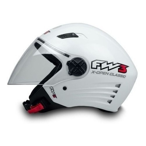 CAPACETE FW3 X OPEN CLASSIC BRANCO BRILHANTE 58