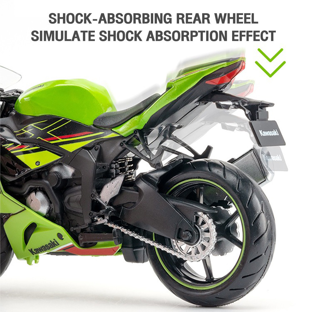 M!LKセット KLT 1 : 12 Kawasaki Ninja ZX-6R Metal Alloy Toys Car Modelo De