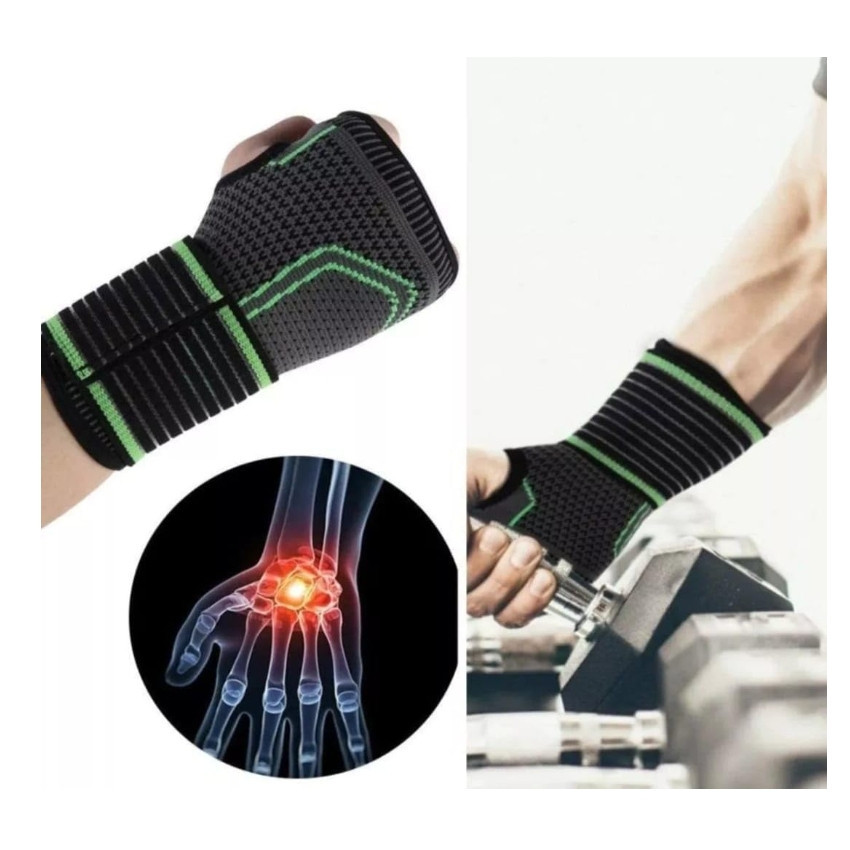 Munhequeira Ajustável de Compressão Tendinite Pulso Elástica Ortopédica-1 uni LE-6102