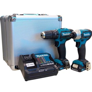 Combo Furadeira Parafusadeira + Parafusadeira de Impacto à bateria 12V com maleta - CLX228SAX - Makita (110V/220V)