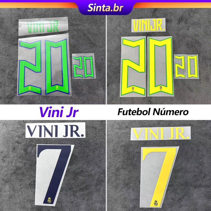 Vini Jr #7 [Número] Número da Camisa Brasileira / Número da Camisa Real Madrid / Número da Camisa de Futebol