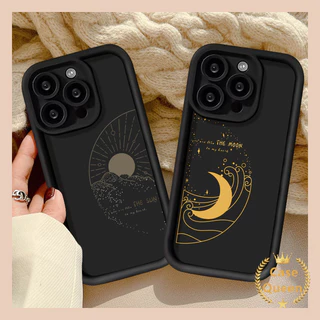 Para Samsung A23 A24 A12 A15 A05 A14 A04s A50 A03s A20 A05s A32 A53 A11 A10s A31 A52s A20s A03 A51 A34 A54 A52 A04E A02s A50s A30s A13 Capa Simples Superfície Do Mar Lua E Sol Casal