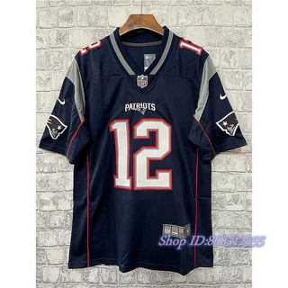 Masculinos Camiseta NFL New England Patriots Tom Brady Regata Blue Limited Camisa De Futebol Americana Jersey
