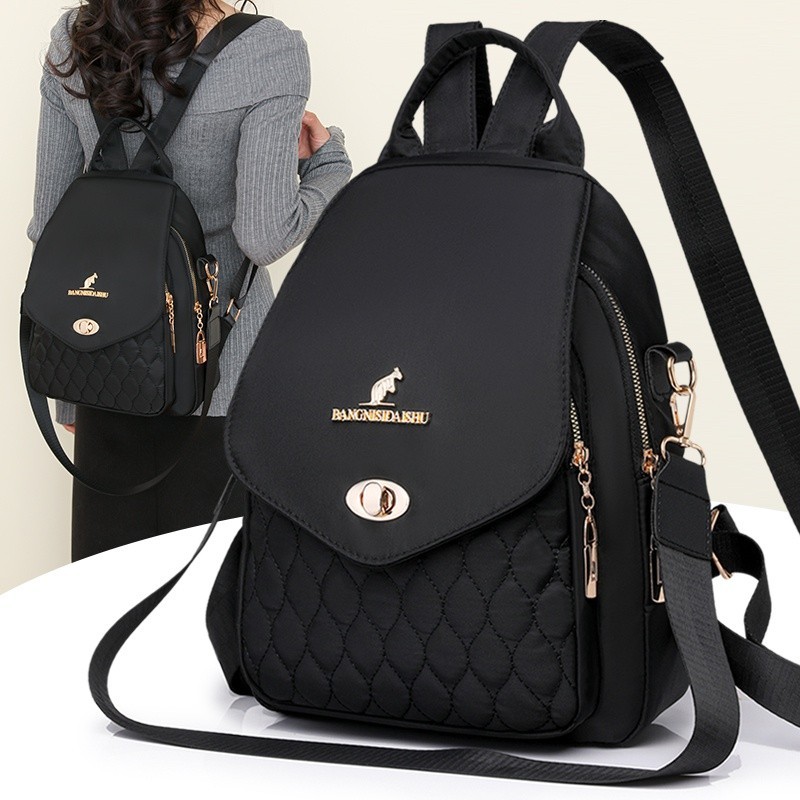 Mochila estilo coreano moda bordado linha ombro Messenger Bag prático Oxford pano viagem mochila pequena das mulheres