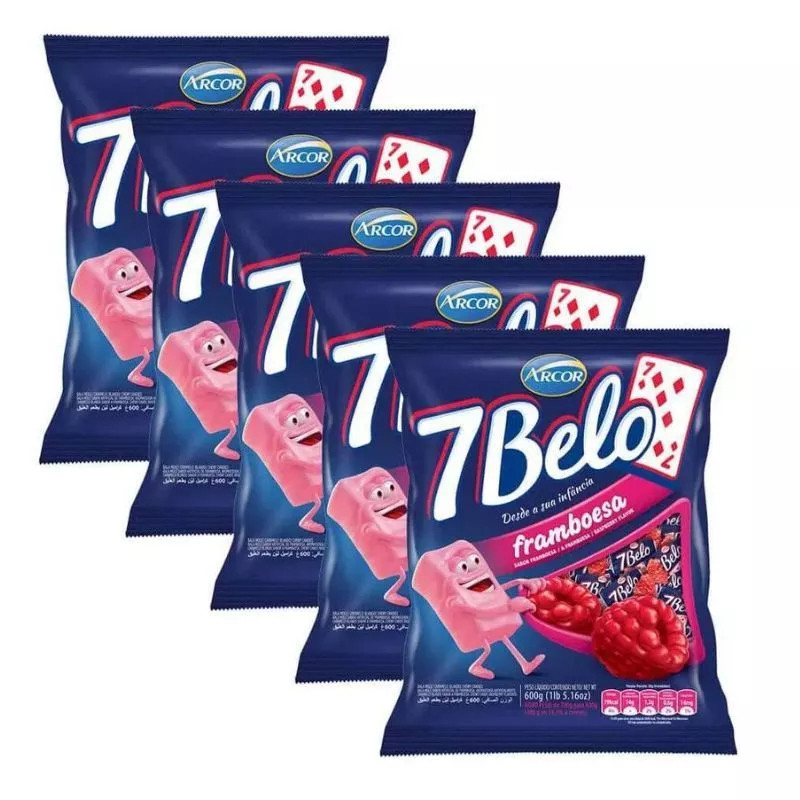 Bala 7 Belo Framboesa Arcor 500g 7Belo 500g Mástigavel Flex SP | Shopee ...