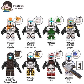 Mini-figuras de Filmes de Ficção Científica Star Wars Omega Squad Building Block Doll Collection Ornamentos mini Modelo Brinquedo Presente