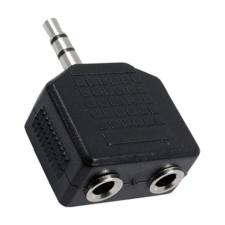 Adaptador P2 stereo femea duplo para P2 stereo macho plastico Mxt ...