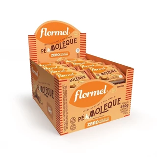 Tablete De Pé De Moleque, Zero Açúcar Flormel- Caixa com 24 unidades de 20G cada