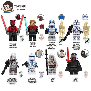 Ficção Científica Minifiguras de Filmes Darth Maul Obi-Wan Building Block Doll Collection Gift mini modelo de brinquedo