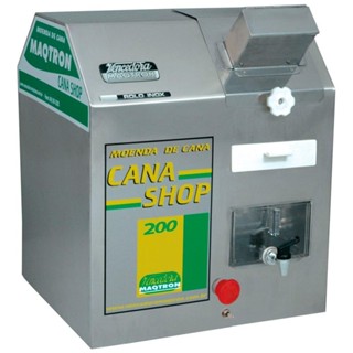 Moenda Cana Elétrica com Rolo em Inox 220V Cana Shop 200