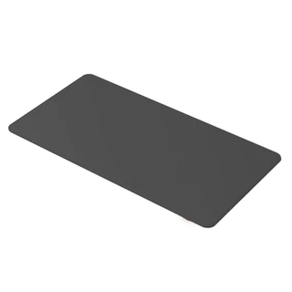 Desk Pad de Couro em Sintético Grande Cinza Feltro Básico