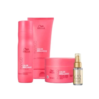 Kit Wella Professionals Color Brilliance Sh 250ml + Cond 200ml + Masq 150g + Oil Reflections 30ml