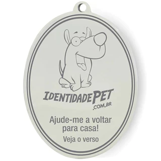 Medalha Placa Pingente Identificação Identidade GPS Cachorro Cães Furacão Pet
