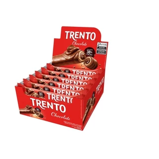 Chocolate Trento Wafer Chocolate 32g - Embalagem Com 16un