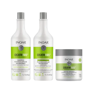 Inoar Cicatrifios Shampoo e Condicionador 1 litro e Máscara 500g