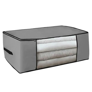 Kit 2 Caixas Organizadoras de Roupas Calçados Cobertas TNT Com Tampa Ecológico Anti-Poeira Multiuso em Oferta na Shopee