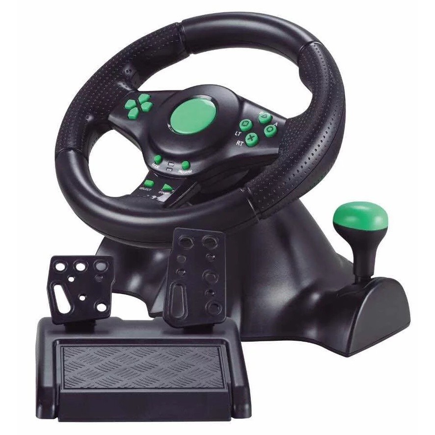 Volante Racer Xbox 360 Ps3 Ps2 Pc Pedal Cambio Vibração 5815A-KP