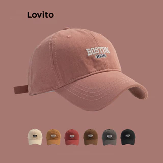 Lovito Casual Boné Feminino com Estampa Boston LFA09617