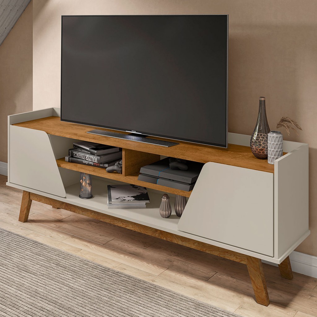 Rack para TV Até 65 Polegadas Turim 2 Portas 1 Prateleira