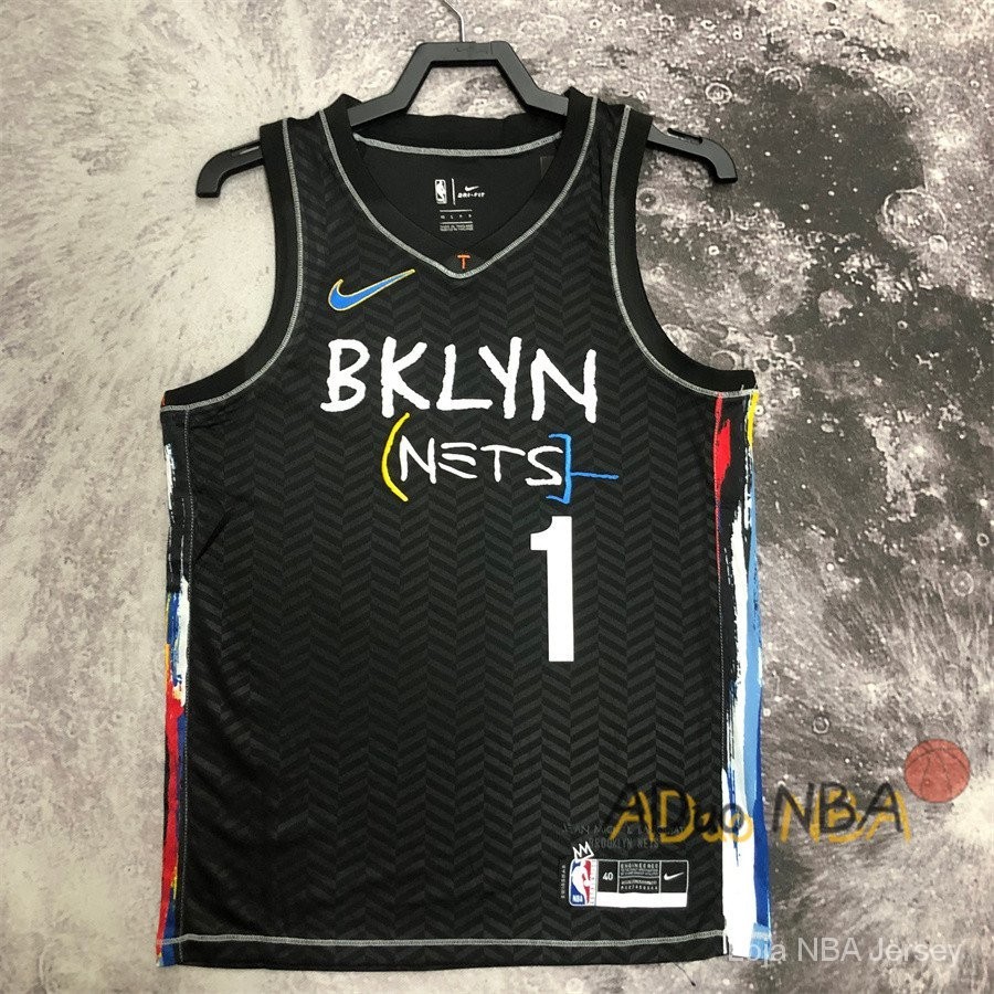 Hot Pressed Camisa Brooklyn Nets Mikal Bridges Black De Basquetebol nba jerseys