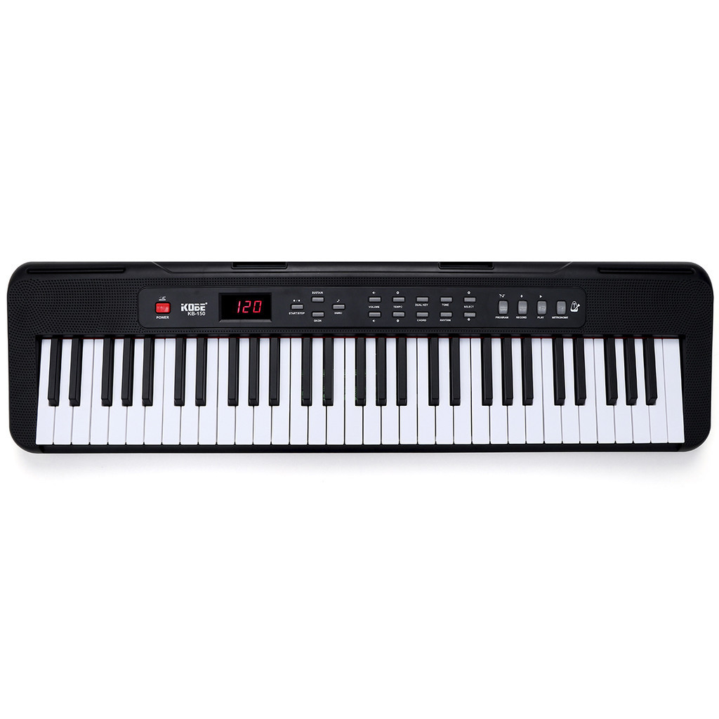 Kit Teclado Musical Kobe KB-150 5/8 61 Teclas Com Estante X
