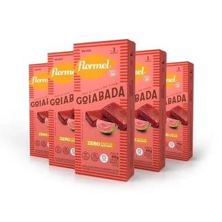 Kit Tablete Goiabada Flormel Zero Açúcar Com 5 Unidades