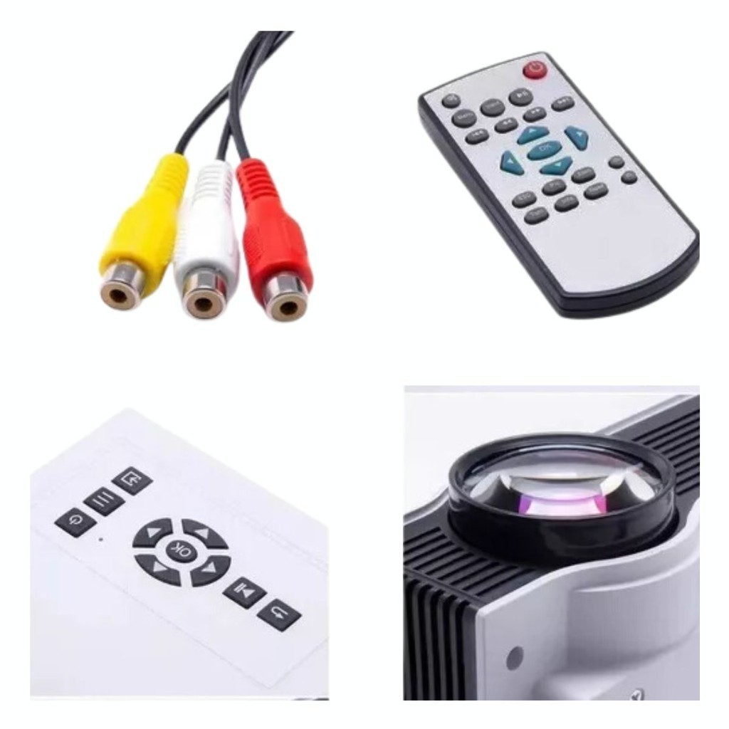 Mini Projetor Portatil TG-68 Bivolt 1800 Lumens Data Show Wifi