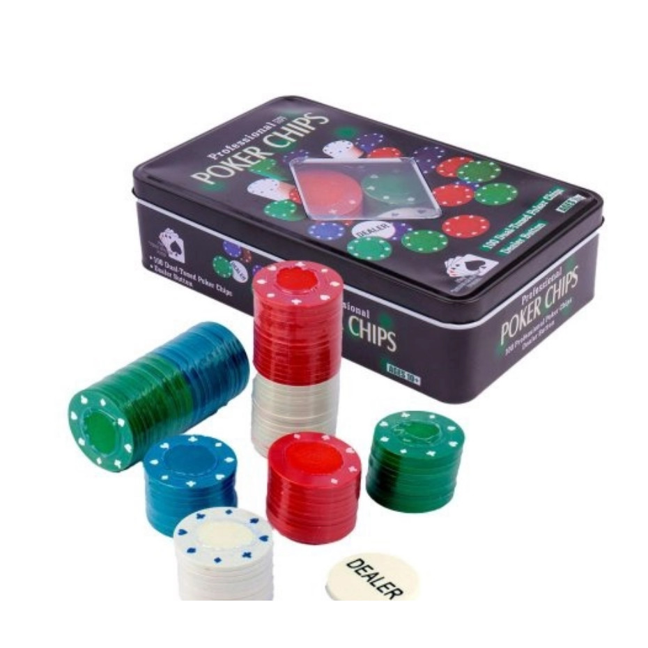 Poker Chips Set | 100 Chips & Dealer Button U2013 House Of Chess