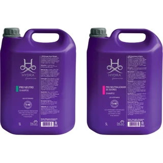 Shampoo Hydra Groomers Pet Society Pro Neutro 5L + Neutralizador de Odores 5L