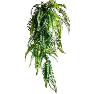 Folha de Samambaia Artificial 80cm Pendurada Verde Artificial