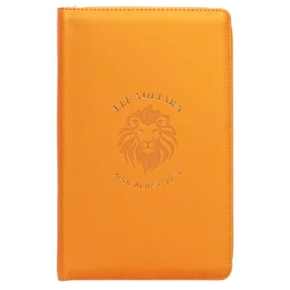 Bíblia Sagrada com Zìper | Leitura Perfeita | NVI | Capa Couro Soft Laranja Ele Voltará em Oferta na Shopee