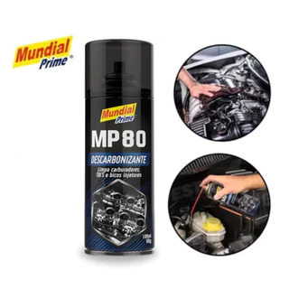 Descarbonizante MP80 Spray Mundial Prime 100ml Limpa Carburador Mecânica Automotivo Moto