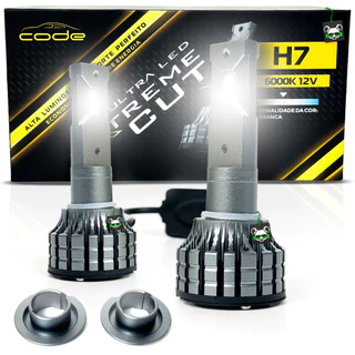 Kit Par Lâmpada Automotiva Ultra Led Extreme Cut 6000K 4400 Lúmens Encaixe Modelo H7 Code