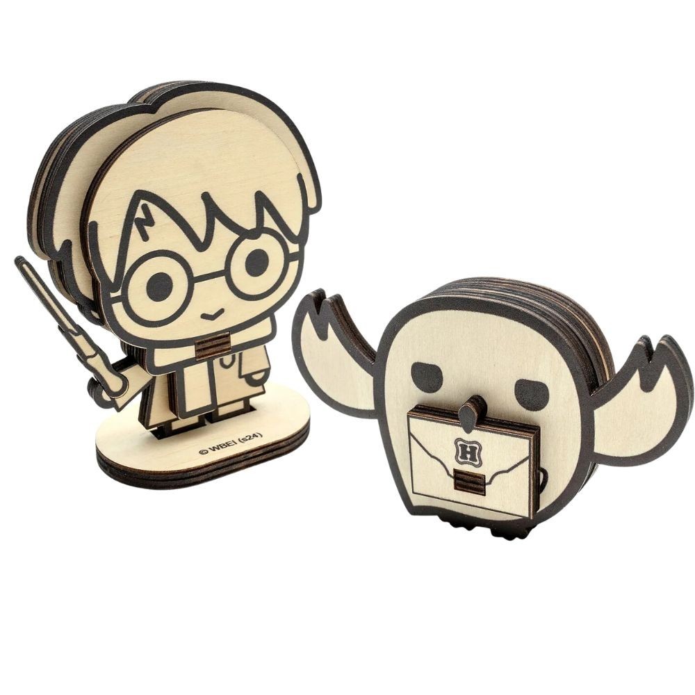 Quebra-Cabeça 3D para Colorir Harry Potter - 11 peças + 8 guaches + 2 pincéis | LEO&LEO