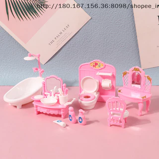 Idealistas 4/7/10/11Pcs Móveis Miniatura Dollhouse Accessoies Kid Toys Cozinha Quarto Sala De Estar Banheiro Cozinhar Coisas Para Doll Game Nice