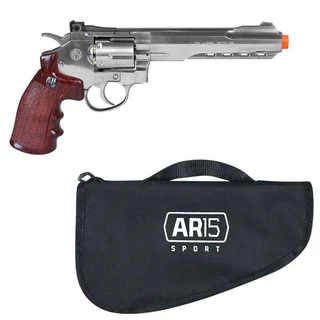 Revolver Co2 4.5 Pressão W702s Rossi Metal + Capa Ar15 Sport
