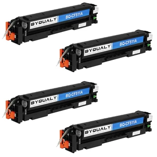4x Cartucho Toner Byqualy Compativel CF511A CYAN 0,9K
