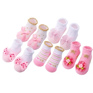 5 Pares/Set Meias Para Bebês Recém-Nascidos De Algodão 0-24 Meses