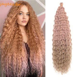 TOMO-Extensões de cabelo sintético crochê, arco-íris, ombre, rosa