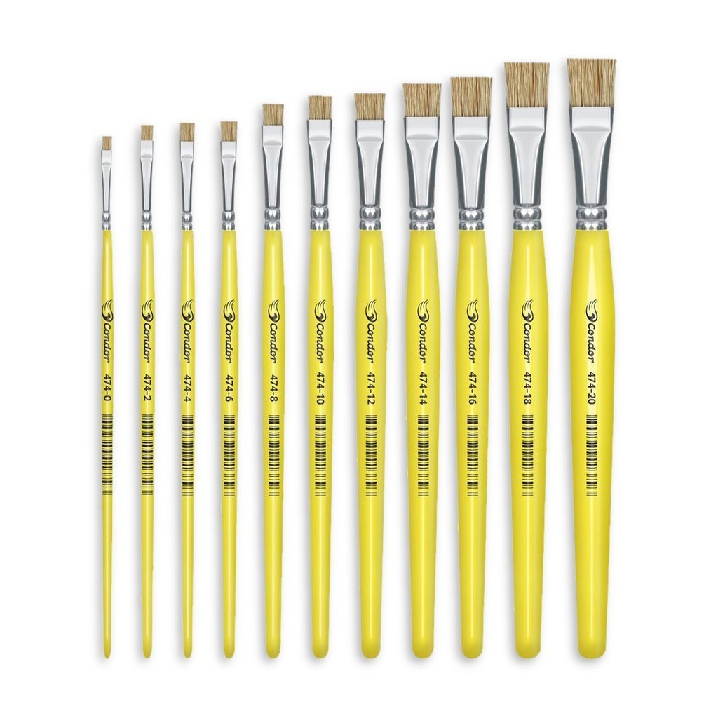 Pincel Escolar Chato Natural 474 CONDOR