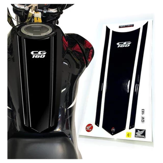 Adesivo Faixa P/ Tanque De Moto Cg 160 Titan Preto Resinado