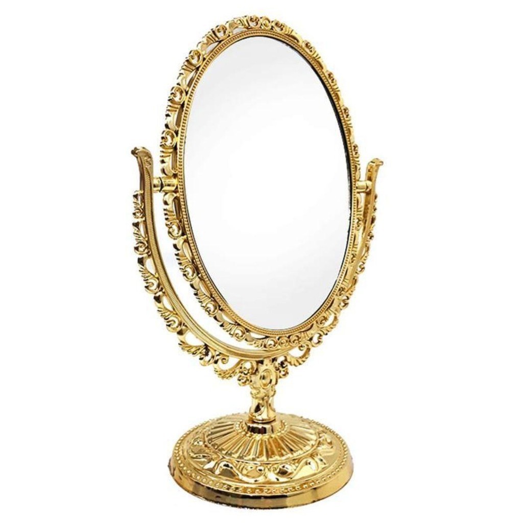 Espelho de Mesa Princesa Oval Dourado | Shopee Brasil