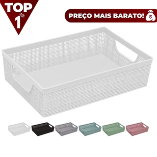 Cesta Caixa Organizadora Multiuso de Objetos Organizadora Jaguar Juta 2L