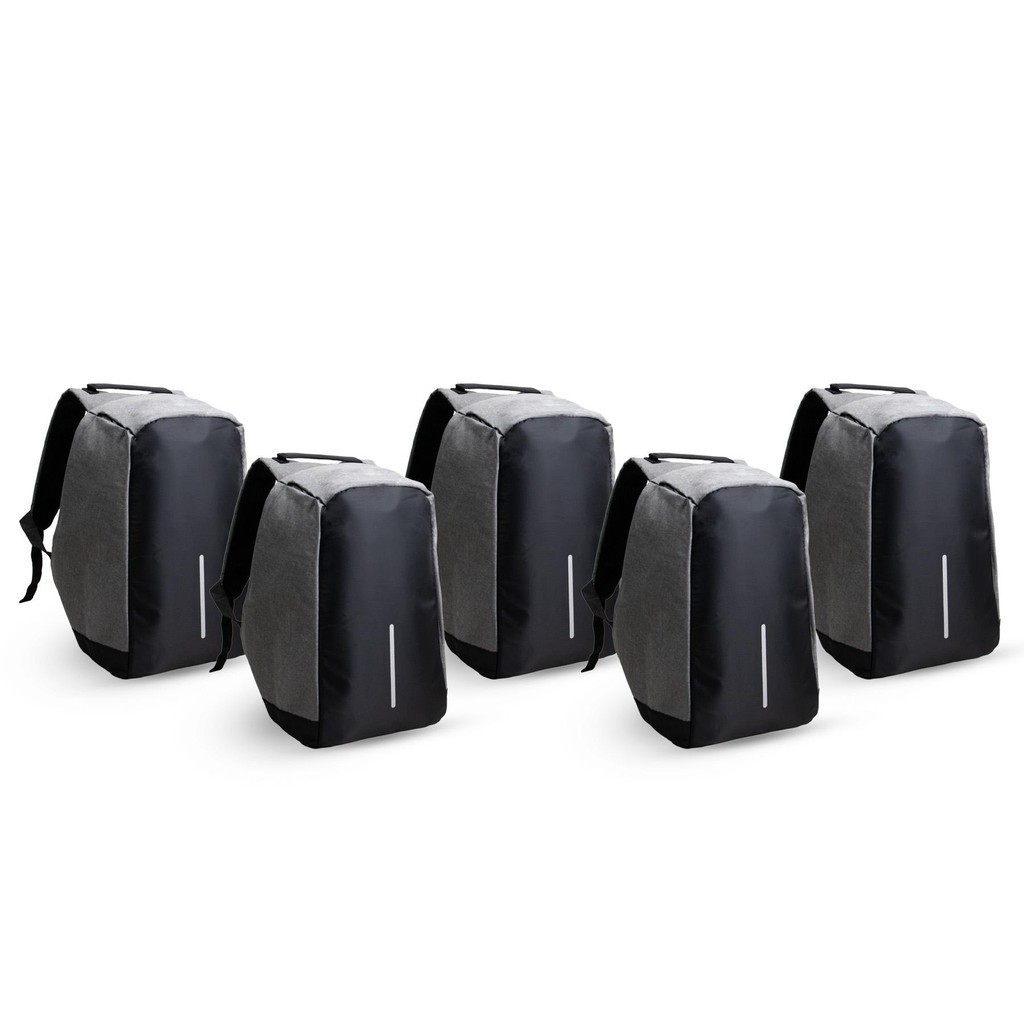 Kit 5 Mochila Antifurto para Notebook entrada USB Swiss Move