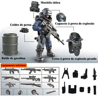 1:36/Articulação móvel/Soldado especial/SWAT/Blocos militares/Avião/Tanque/Modelo vilão/Brinquedo manual