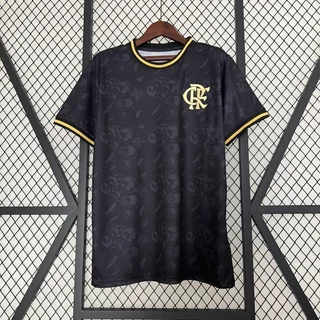 2023-2024 Camisa de Futebol Preto Consciência 1:1 Alta Qualidade FLMG