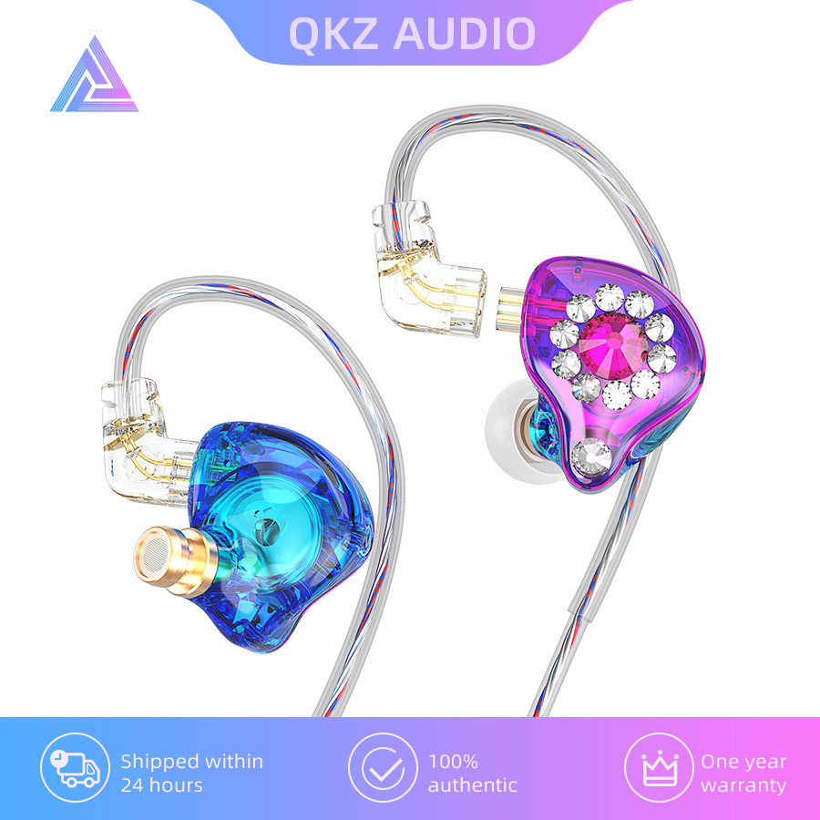 Fone De Ouvido Fashtion Qkz AK6 Spark Pro Bass HiFi Wired Headphones Com Microfone Cancelador De Ruído