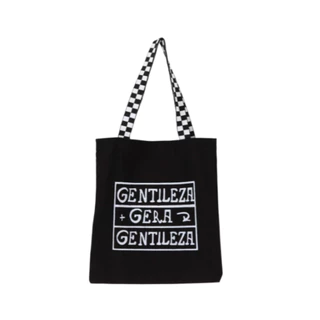 Bolsa Feminina Ecobag 100% algodão Black GENTILEZA (xadrez)
